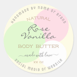 Blisterpackung Verpackung Etikett Pastellfarben Runder Aufkleber