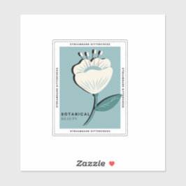 Blitterkresse, weiße Blume Aufkleber