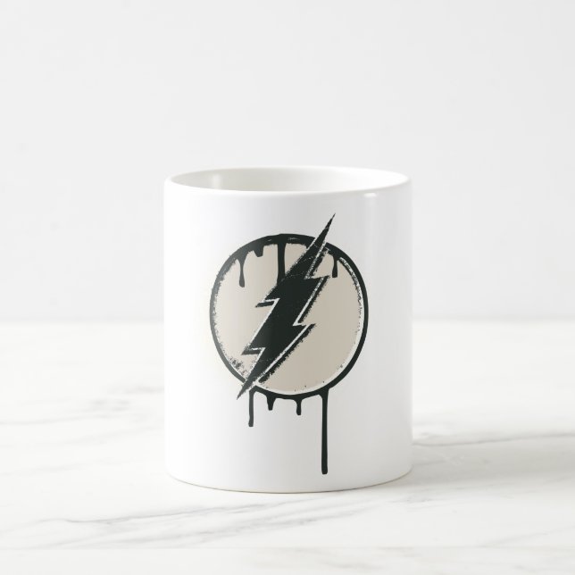 Blitz-Bolt-Farb-Grunge Tasse (Mittel)