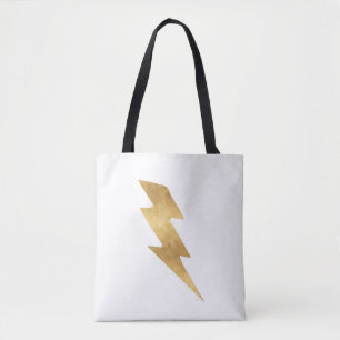 Blitz-Bolzen im metallischen Gold