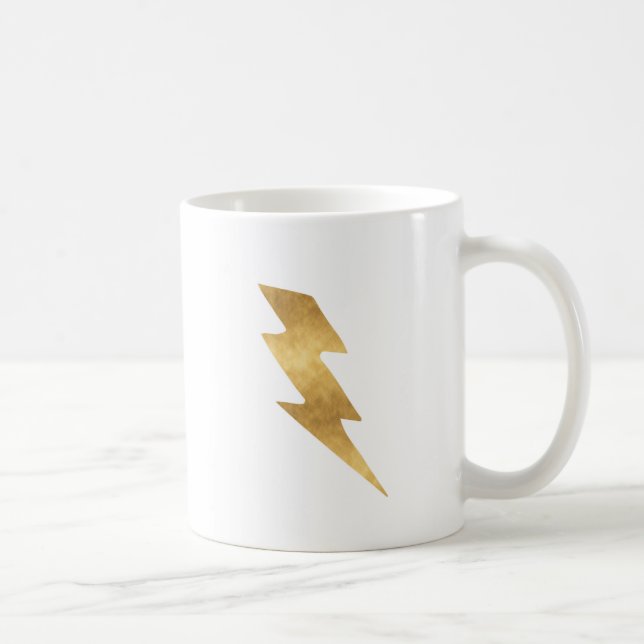 Blitz-Bolzen im metallischen Gold Tasse (Rechts)