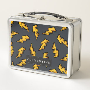 Blitz-Bolzen-Muster-Spaß und Pop Metall Lunch Box
