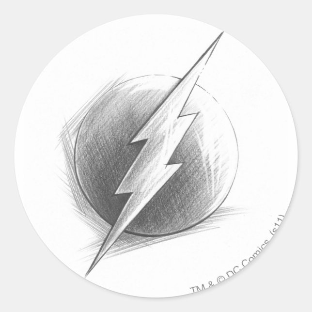 Blitz-Emblem Runder Aufkleber (Vorderseite)
