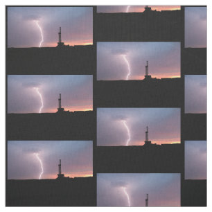 Blitz, Erdölbohrungs-Anlage, lila orange Stoff