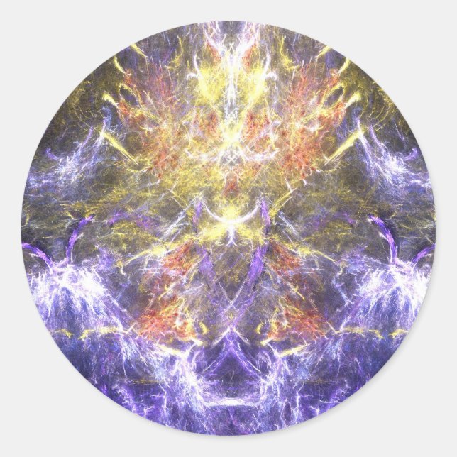 Blitz in den Bergen Runder Aufkleber (Vorderseite)