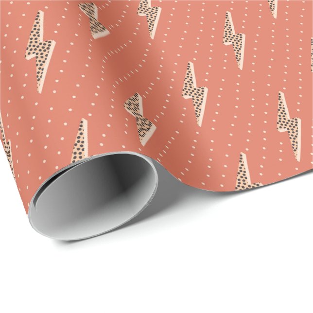 Blitz in zartem Rosa  Geschenkpapier (Rolleneckpunkt)