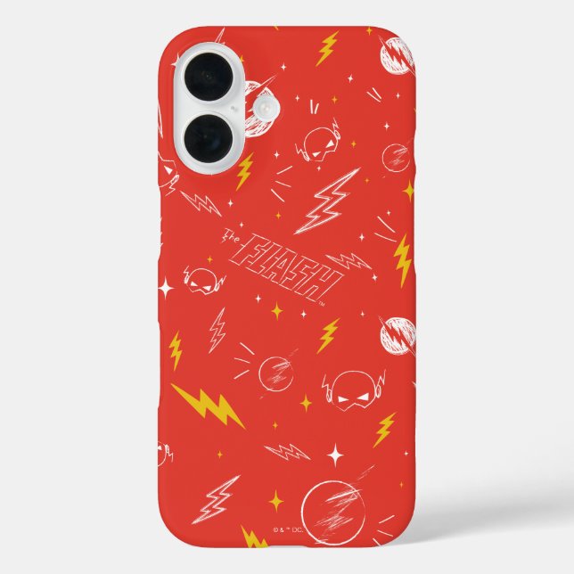 Blitz-Logo und Doodle-Muster Case-Mate iPhone Hülle (Rückseite)