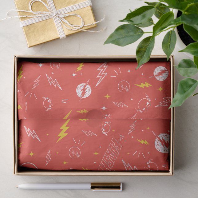 Blitz-Logo und Doodle-Muster Seidenpapier (Geschenk)
