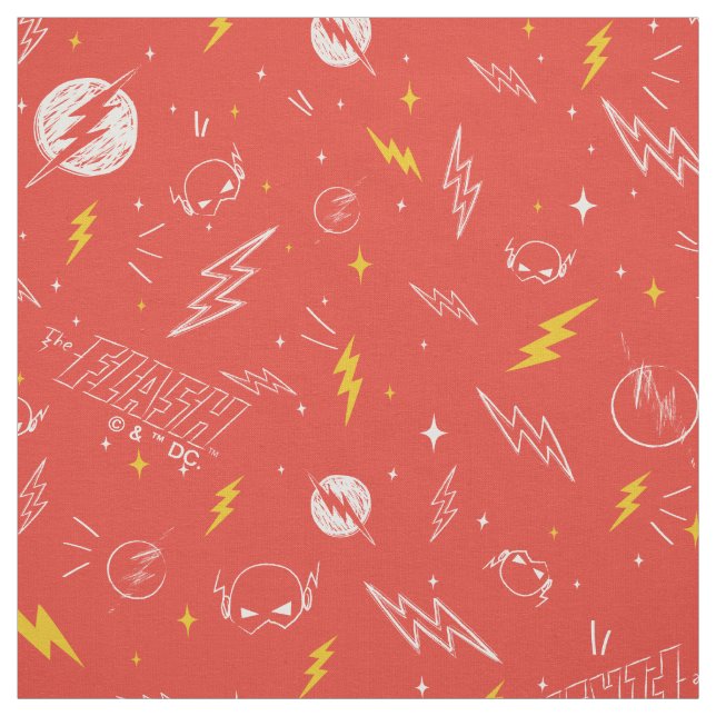 Blitz-Logo und Doodle-Muster Stoff (Muster)