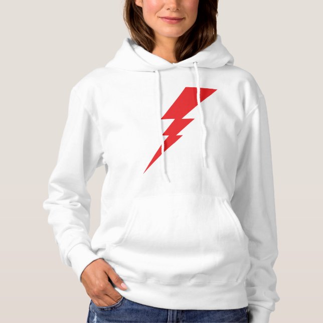 Blitz mit rotem Blitz Hoodie (Vorderseite)