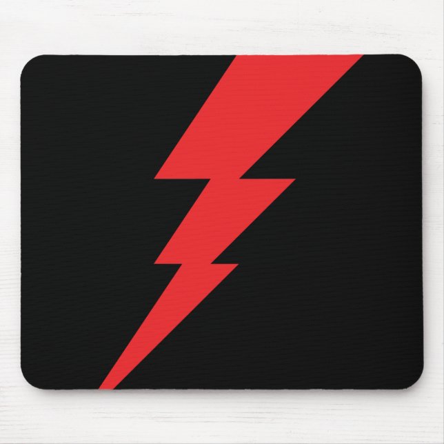 Blitz mit rotem Blitz Mousepad (Vorne)