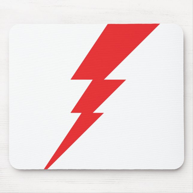 Blitz mit rotem Blitz Mousepad (Vorne)