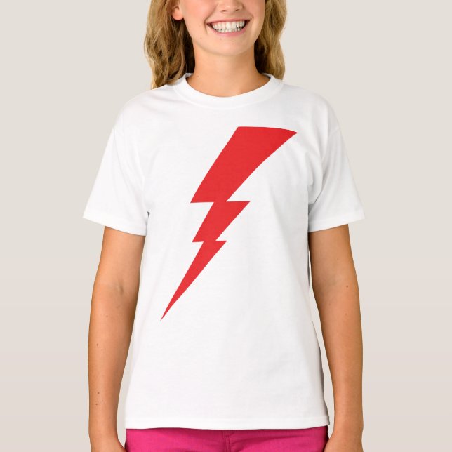 Blitz mit rotem Blitz T-Shirt (Vorderseite)