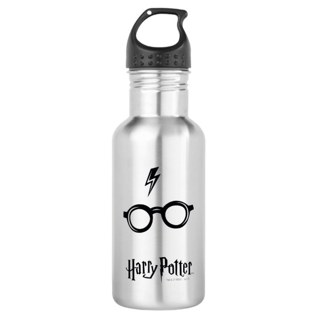 Blitz-Narbe und Gläser Harry Potter-Bann-| Trinkflasche (Vorderseite)