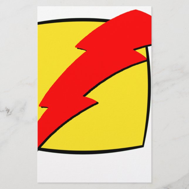 Blitz-Retro-Look Superhelden-Logo (Vorderseite)