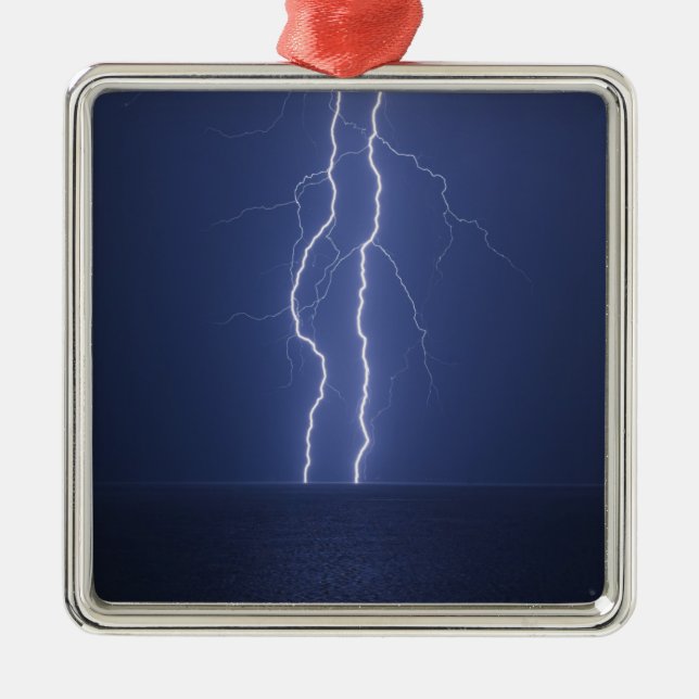 Blitz Silbernes Ornament (Vorne)