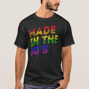 Blitz-Stolz im 80er Rainbow-Unterstützung Birthda T-Shirt
