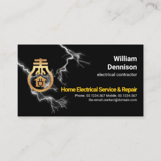 Blitz Strike Imitate Gold Zuhause Bulb Elektrische Visitenkarte
