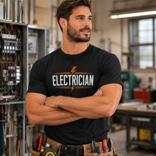 Blitz-T-Shirt Elektriker Leben Arbeit Tee (Von Creator hochgeladen)