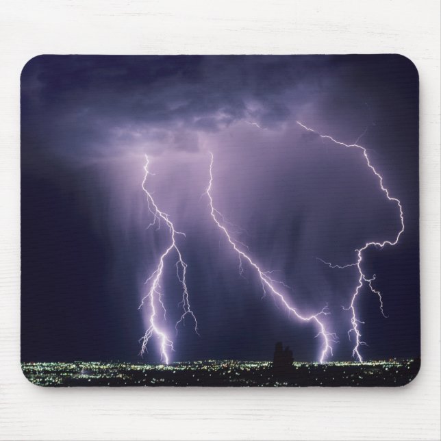 Blitz über Salt Lake Valley, Utah. Mousepad (Vorne)
