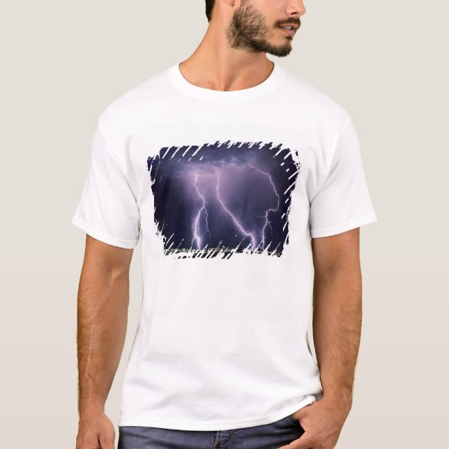 Blitz über Salt Lake Valley, Utah. T-Shirt (Vorderseite)