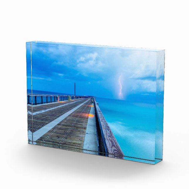 Blitze am Navarre Beach Pier Fotoblock (Rechts)