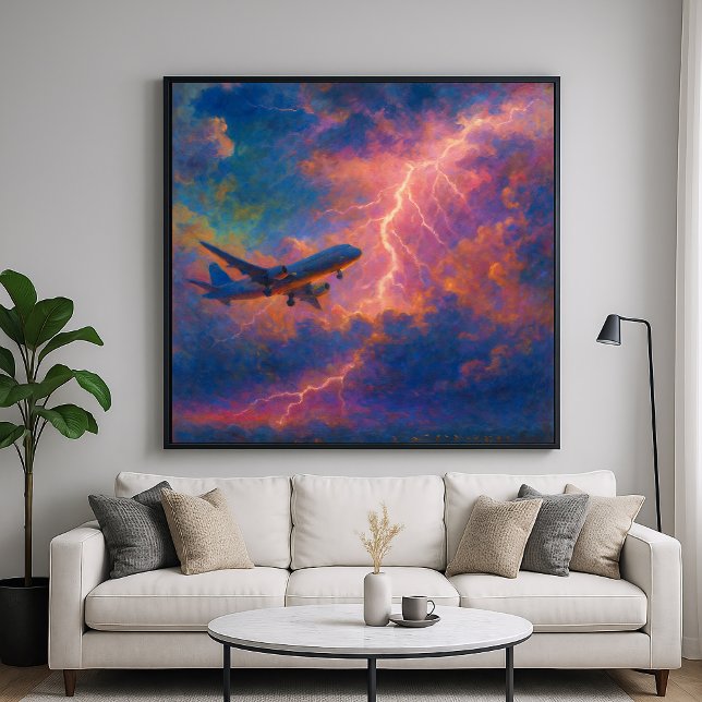 Blitze Flugzeug - Pastellfarben - Flugzeug Art Poster (Von Creator hochgeladen)