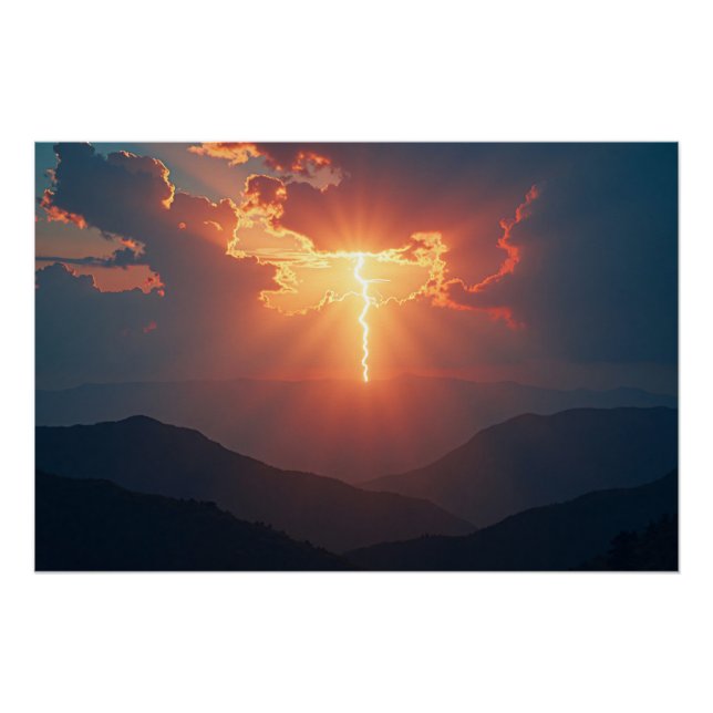 Blitze in der Dämmerung Poster (Vorderseite)