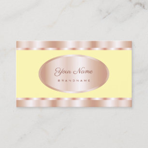 Blitze Rose Gold Effekt mit hellgelber Farbe Visitenkarte