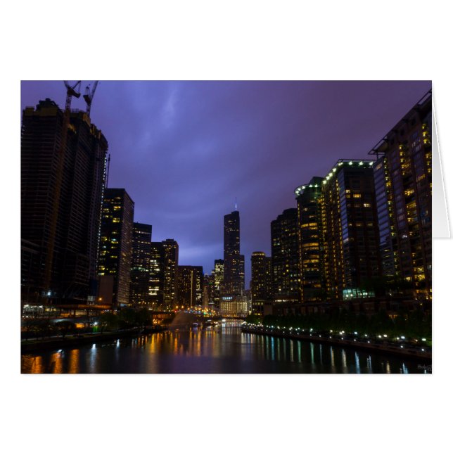 Blitze über dem Fluss Chicago (Vorderseite (Horizontal))