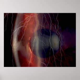 Blitze über ein Tornkornplakat Poster