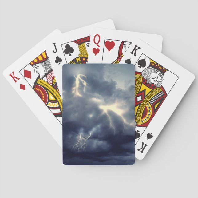 Blitze während des Gewitters Spielkarten (Rückseite)