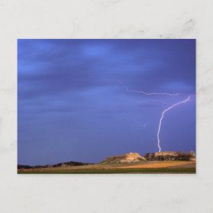 Blitzeinschlag in Tafelberge nahe Scottsbluff Postkarte