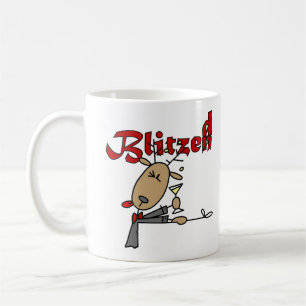 Blitzen Reindeer Funny Holiday Tasse