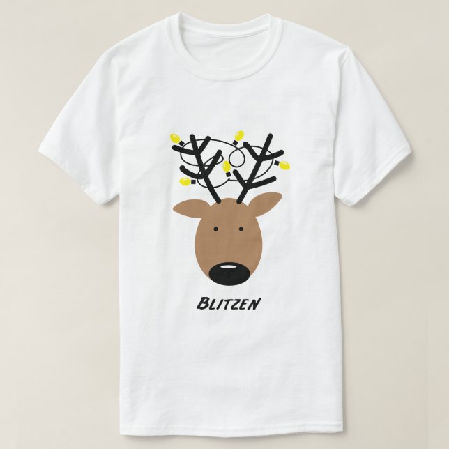 Blitzen Reindeer T-Shirt (Design vorne)