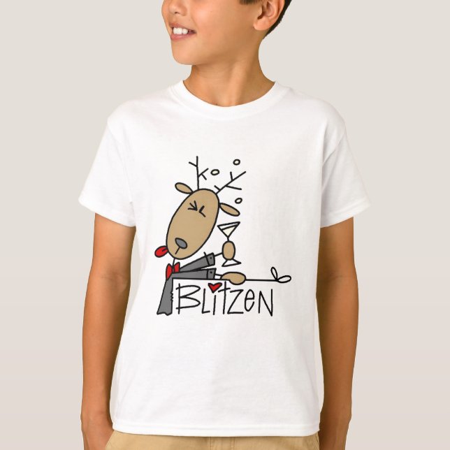 Blitzen Reindeer T - Shirt und Geschenke (Vorderseite)