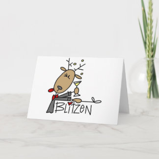 Blitzen Reindeer T - Shirt und Geschenke Feiertagskarte