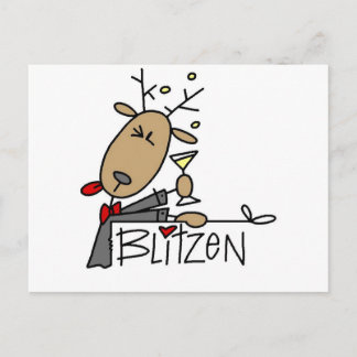 Blitzen Reindeer T - Shirt und Geschenke Feiertagspostkarte