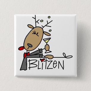 Blitzen Ren-T - Shirts und Geschenke Button