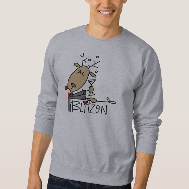 Blitzen Ren-Weihnachtst-shirts und -geschenke Sweatshirt (Vorderseite)