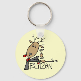 Blitzen Rentier Weihnachts T-Shirts und Geschenke Schlüsselanhänger