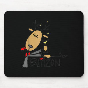 Blitzen Weihnachten Lustiges Rentier  Mousepad