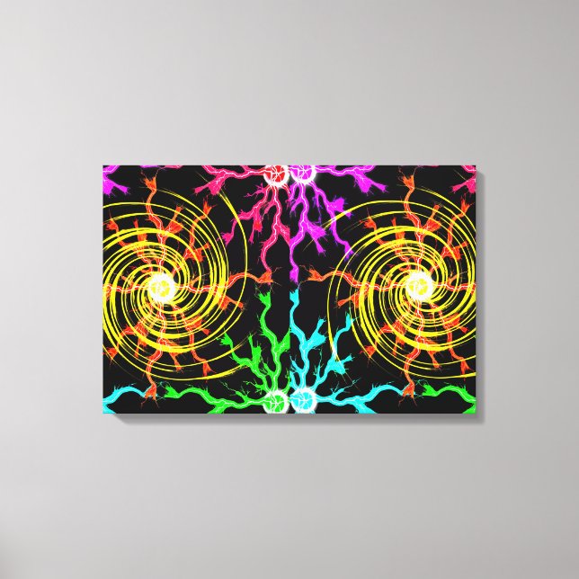Blitzende Hurrikan-Leinwand Leinwanddruck (Vorderseite)
