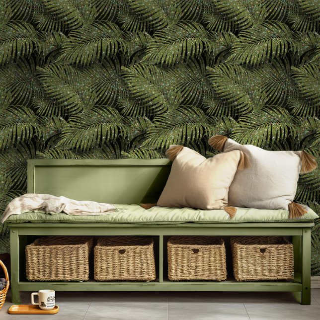 Blitzende Palm-Blätter Grüne ID831 Tapete (Von Creator hochgeladen)