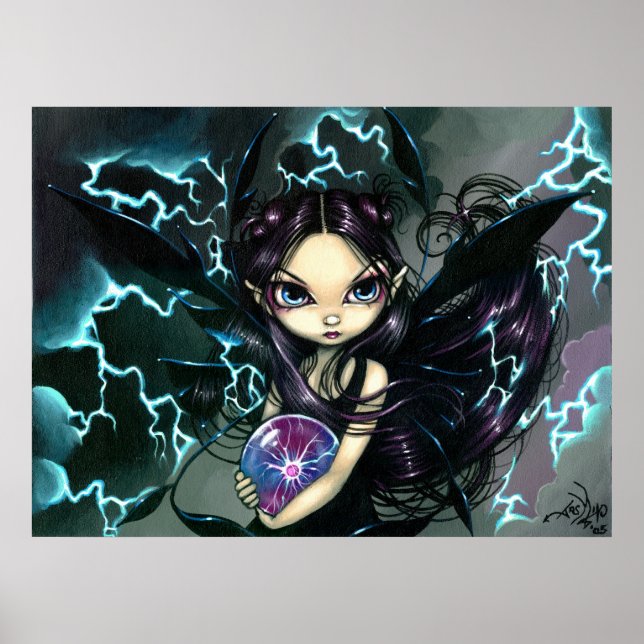 Blitzernder ART PRINT Storm Fairy Poster (Vorne)