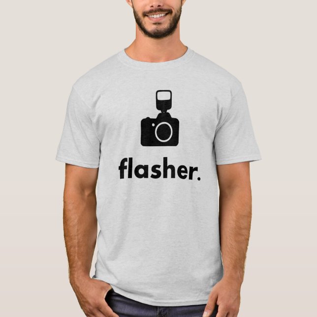 Blitzgeber-Fotograf-Kamera T-Shirt (Vorderseite)