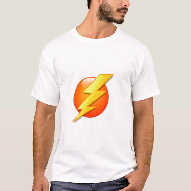 Blitzikonen-Orangenball T-Shirt (Vorderseite)