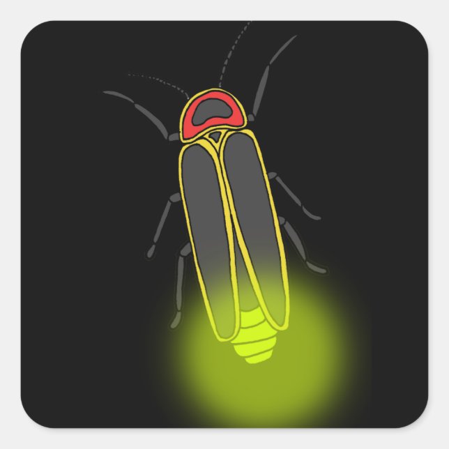 Blitzleuchte Quadratischer Aufkleber (Vorderseite)