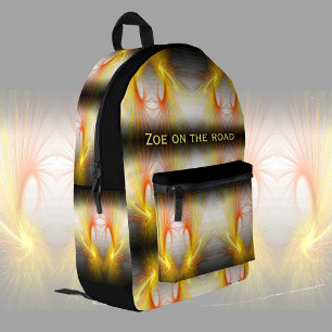 Blitzlicht abstrakt - cooles Fraktal, personalisie Bedruckter Rucksack