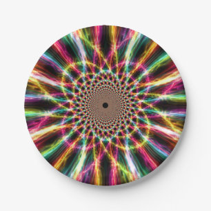 Blitzregenbogen-Papierteller Pappteller
